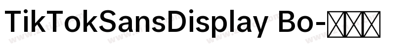 TikTokSansDisplay Bo字体转换